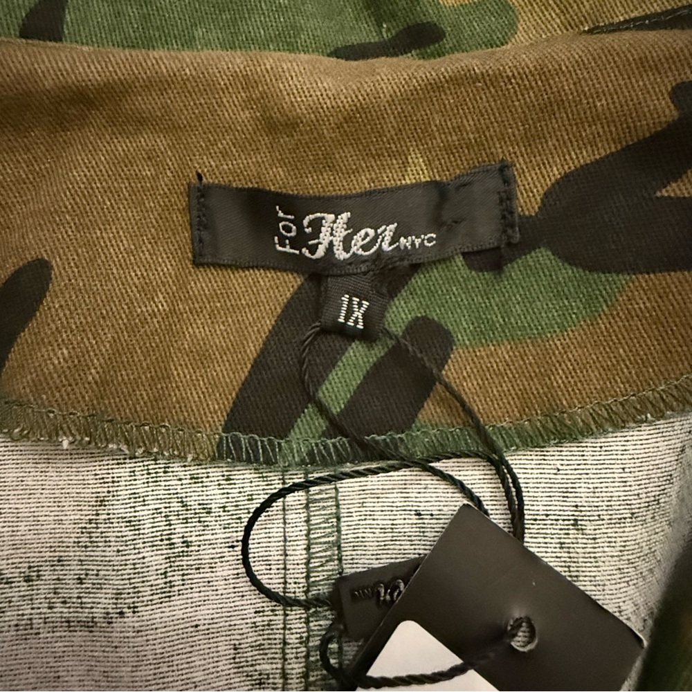 For Her Women Jacket Green Camouflage Size 1X - Picture 10 of 16